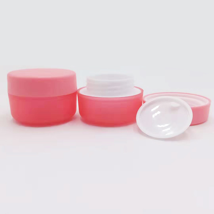 10g pink frosted cosmetic jars 